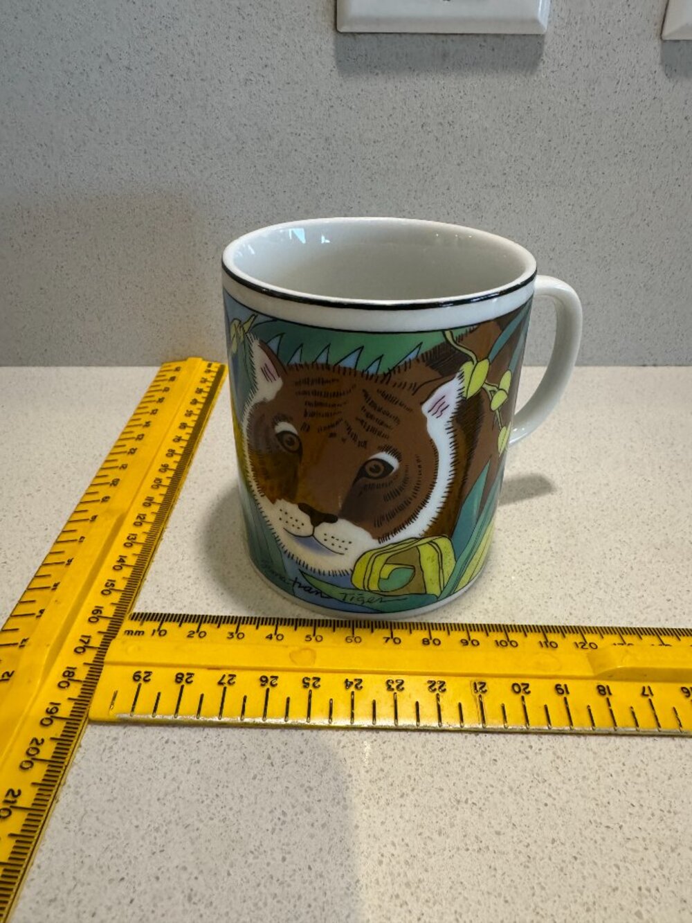 Vintage San Diego Zoo Endangered Tropical Rain Forest Coffee Mug JILL GOTSCHALK